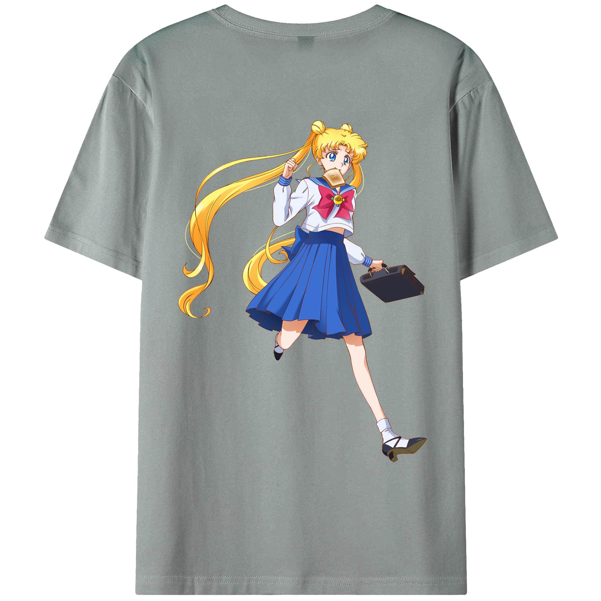（画像用） 美少女戦士セーラームーン 愛野 美奈子 あいの みなこ Sailor Moon Aino Minako 綿100％ メンズ半袖Tシャツ（バックプリント） 通気性